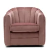 Sillón giratorio de terciopelo